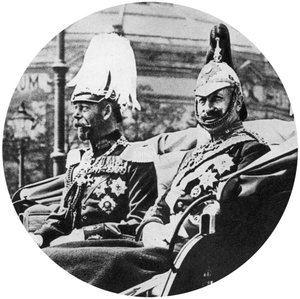 König Georg V. von Großbritannien und der deutsche Kaiser, Berlin, 1913