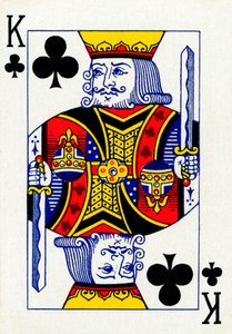 König der Keulen aus einem Kartenspiel von Goodall & Son Ltd., ca. 1940 von Unbekannt