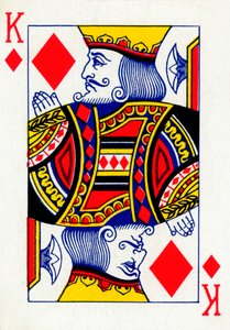 König der Karo aus einem Kartenspiel von Goodall & Son Ltd., ca. 1940 von Unbekannt