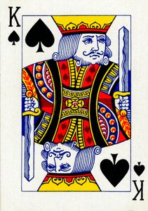 König der Pik aus einem Kartenspiel von Goodall & Son Ltd., um 1940 von Unbekannt