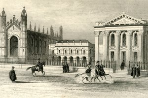 Kings College Chapel, Universitätsbibliothek & Senatshaus, Cambridge, ca. 1835 von Unbekannt