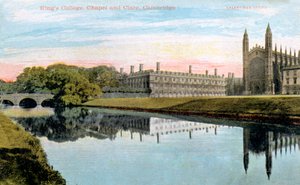 Kings College, Kings College Chapel und Clare College, Cambridge, frühes 20. Jahrhundert von Unbekannt