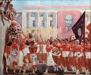 Kirov beobachtet eine Parade von Sportlern
