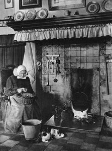 Küche und Wohnzimmer in einem, Twente, Niederlande, ca. 1934 von Unbekannt