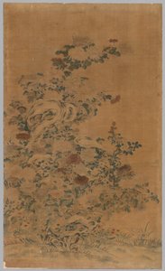 Ko Ssu Panel: Felsen und Chrysanthemen, 1700er - 1800er