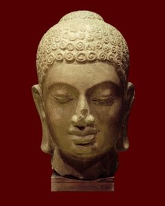 Kopf eines Buddha kambodschanisch, Prä-Angkor-Periode, 7. Jh.