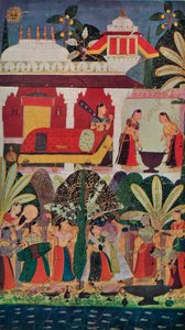 Krishna und die Gopis beim Frühlingsfest