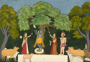 Krishna unterhält seine Gefährten, ca. 1760-1765