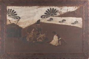 Kusunoki Masashige verabschiedet sich von seinem Sohn Masatsura, 19. Jahrhundert von Unbekannt