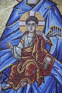 Kykkos-Kloster, Zypern. Mosaikdetail. Jesus als Kind, 20150510, Pedoulas, Zypern von Unbekannt