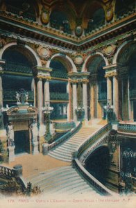 Die Oper Garnier - die Treppe, Paris, um 1920