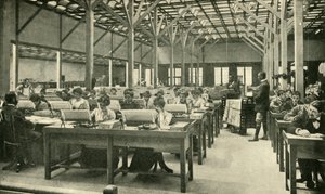 Damenangestellte tabellieren die amerikanischen Volkszählungsergebnisse, 1901