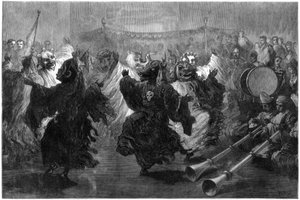 Lama-Tanz in Jummoo, aufgeführt vor dem Prinzen von Wales, 1876