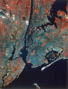 Landsat-Bild von Manhattan, New York, USA von Unbekannt