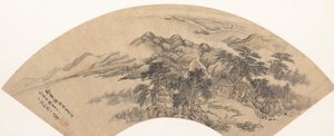Landschaft im Stil von Yan Wengui, 18. Jahrhundert oder später, falsches Datum 1707 von Unbekannt
