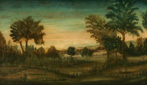 Landschaft mit Gebäuden, viertes Viertel des 18. Jahrhunderts