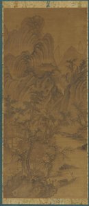Landschaft mit Bauernhäusern und Figuren, 1368-1644