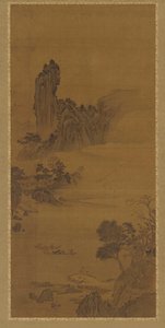 Landschaft mit Fährbooten, Qing-Dynastie, 18. Jahrhundert