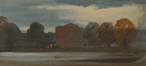 Landschaft mit See, 1828-1829 von Unbekannt