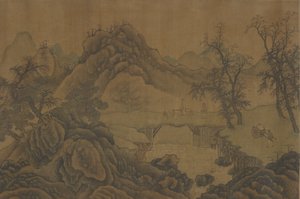Landschaft mit Reisenden