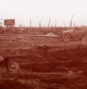 Bahnhof Langemarck, Flandern, Belgien, um 1914-1918 von Unbekannt
