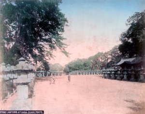 Laternen am Zojoji im Shiba Park, Tokio von Unbekannt
