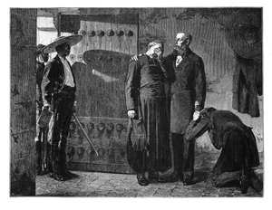 Letzte Momente des Kaisers Maximilian, 1867, spätes 19. Jahrhundert von Unbekannt