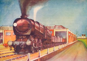 Neueste Austeritäts-Frachtlokomotive, S.R., in den Southampton Docks
