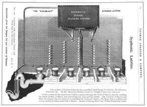 Latrinen mit automatischem Siphon-Spülsystem