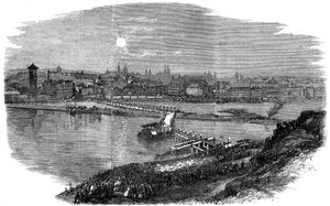 Grundsteinlegung der neuen Brücke in Prag, Tschechische Republik, 1865 von Unbekannt