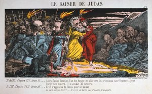 Der Kuss des Judas, Pariser Kommune, 1871 von Unbekannt