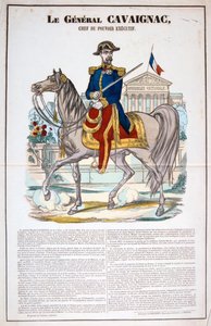Le General Cavaignac, 28. Juni 1848, Frankreich. Farblithographie. Private Sammlung