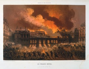 Le Palais Royal, Pariser Kommune, 24. Mai 1871