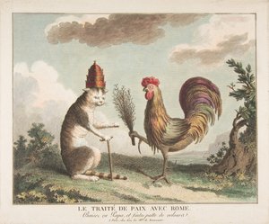 Der Friedensvertrag mit Rom Le Traité de Paix avec Rome, ca. 1789 von Unbekannt