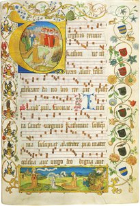 Blatt aus dem Antiphonar für Elisabeth von Gemmingen, ca. 1504 von Unbekannt