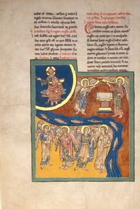 Blatt aus einem Beatus-Manuskript: der sechste Engel befreit die vier Engel..., ca. 1180