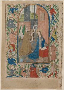 Blatt aus einem Stundenbuch: Die Verkündigung, 1470er Jahre von Unbekannt
