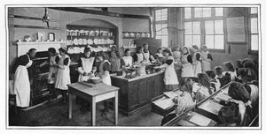 Kochen lernen, London, um 1900-1901