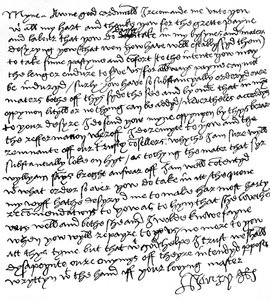 Brief von König Heinrich VIII. an Kardinal Wolsey (