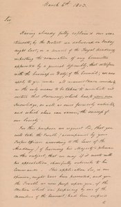 Brief an Benjamin West, Präsident der Royal Academy, 1803 1904 von Unbekannt