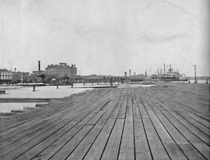 Deich und Dampfschiffanlegestelle, New Orleans von Unbekannt