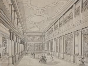 Bibliothek der Akademie der Wissenschaften in der Kunstkammer, frühes 19. Jahrhundert von Unbekannt