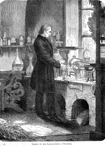 Liebig in seinem Labor - Chemie, Mitte des 19. Jahrhunderts um 1885