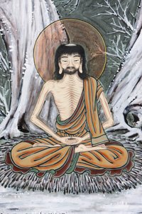 Leben Buddhas: Der junge Asket praktizierte sechs Jahre extreme Selbstkasteiung in der Hoffnung, die Wahrheit zu entdecken, Seoul, Südkorea von Unbekannt