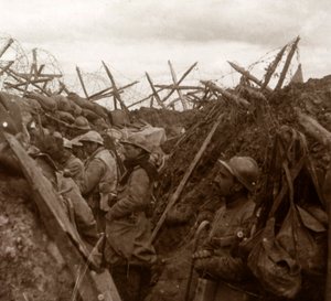 Horchposten, Frontlinie, um 1914-1918 von Unbekannt