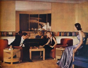 Wohnzimmer entworfen von Paul MacAlister, 1938 von Unbekannt