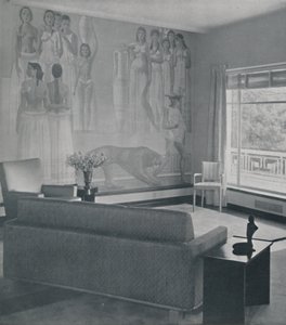 Wohnzimmer in der Cafritz-Residenz in Georgetown, bei Washington D.C., 1942