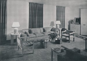 Wohnzimmer in der Wohnung von Samuel A. Marx, 1942