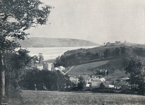 Llanstephan - Das Dorf und der Burghügel, 1895 von Unbekannt