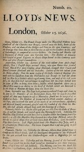 Lloyds Nachrichten. London, 15. Oktober 1696 - Nummer 20, 1928 von Unbekannt